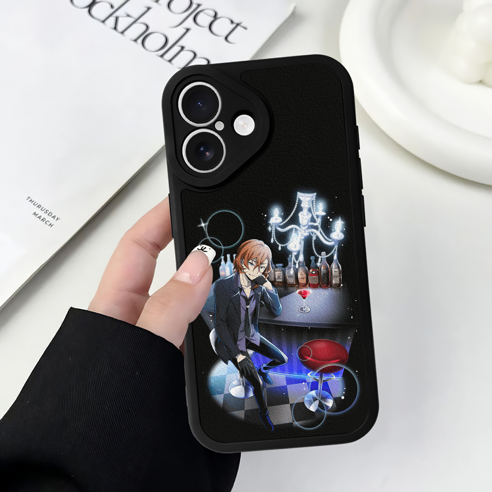 （画像用） 文豪ストレイドッグス Bungo Stray Dogs 【iPhone 16シリーズ対応】シリコンスマホケース（レザー調） 材質：シリコン